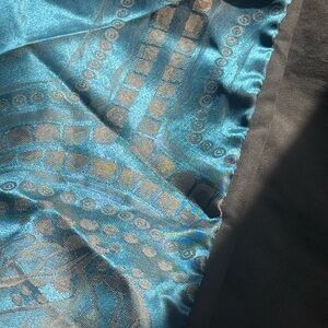 Queen silky satin blue duvet cover set zipper closure